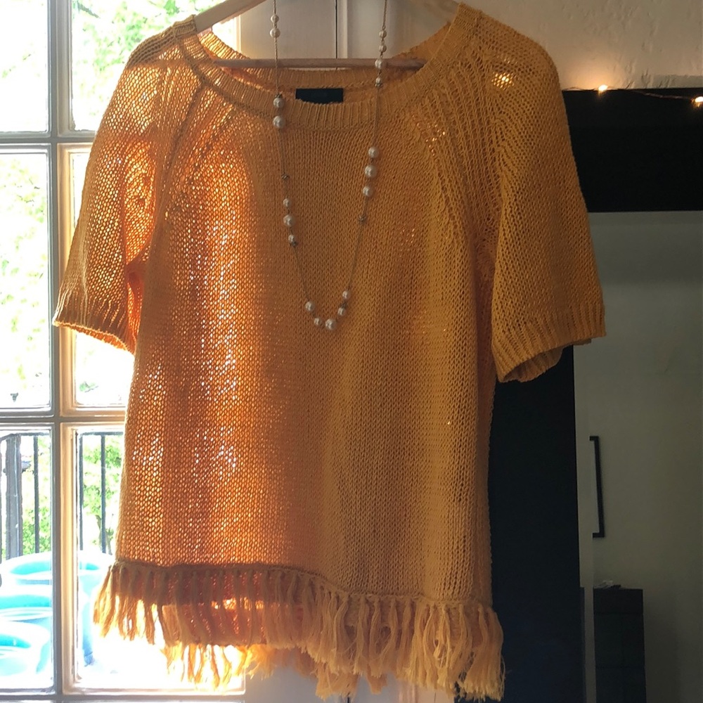 Jcrew gold summer sweater